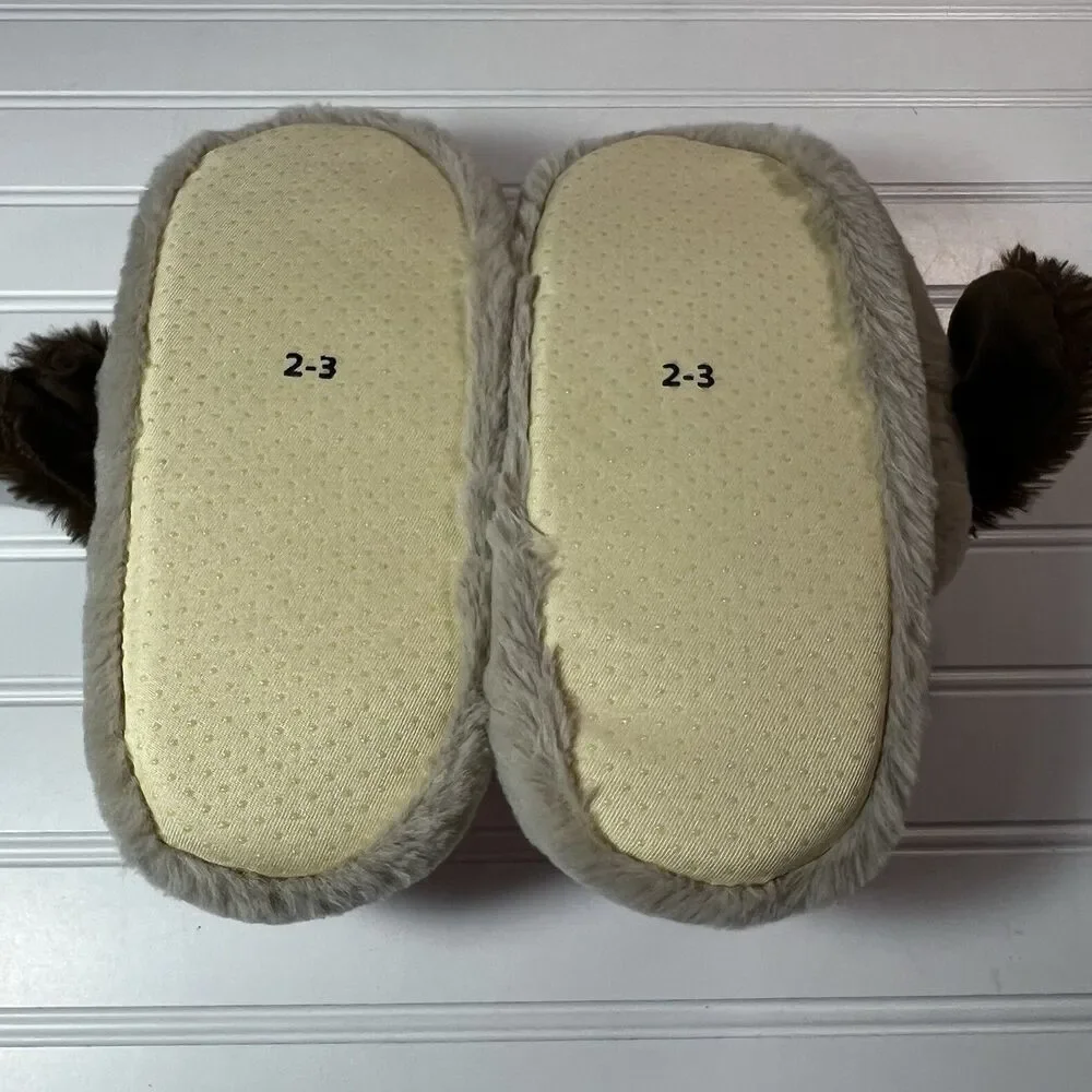 PUPPY DOG Slippers Girls Size 4-5 With Matching Slapping Wrist Hugger NWT
